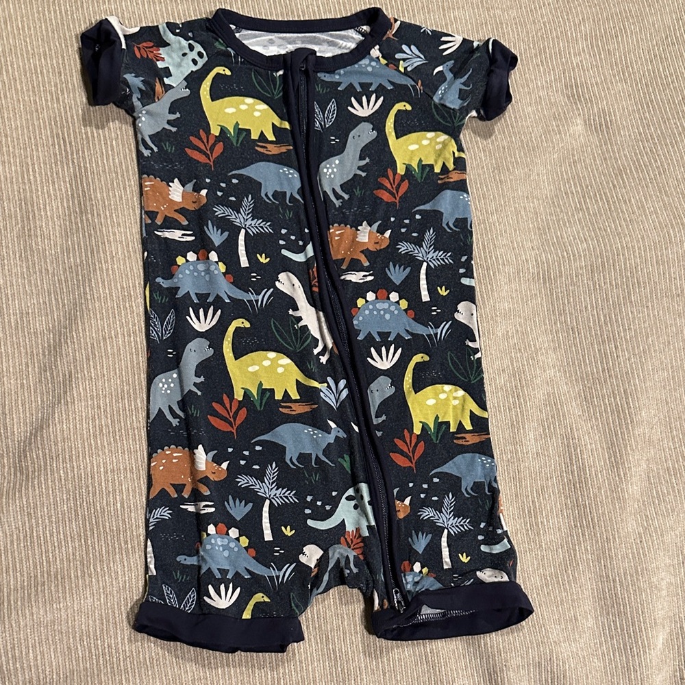 Little Sleepies Dinosaur Adventure Bodysuit - Navy and Multicolor